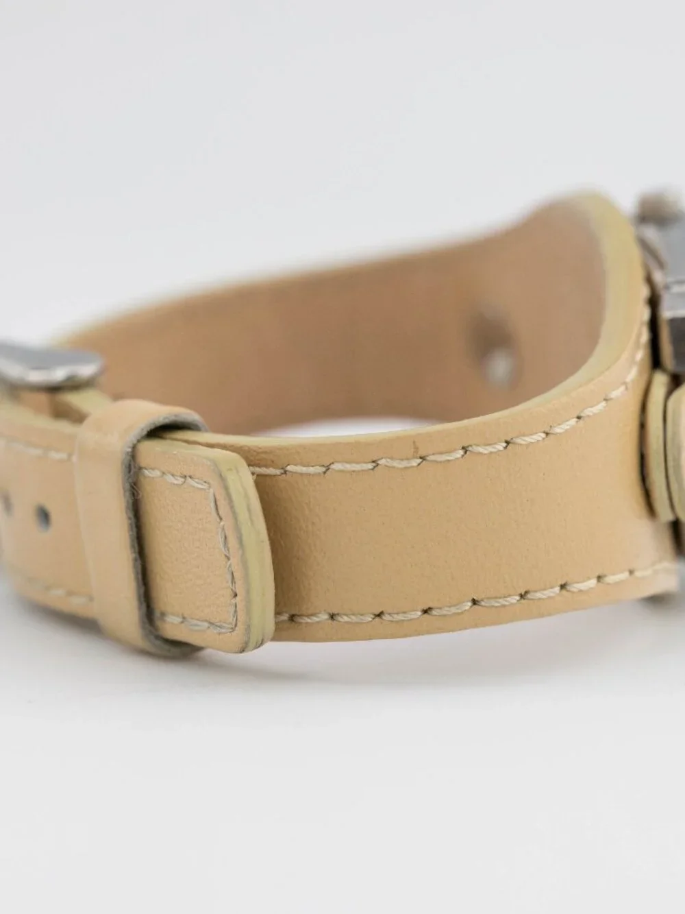 RELIC Tan Leather Cuff Quartz Analog Women's Watch New Battery